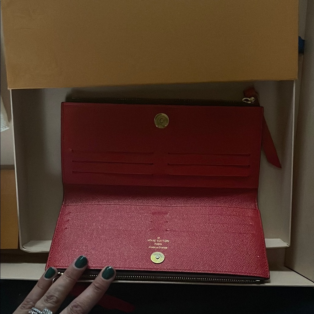 Monogram Adele Wallet Coquelicot Authentic - image 2